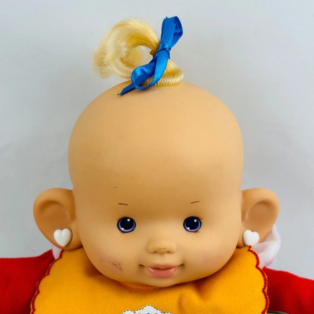 Vintage Ertl Little Big Ears Baby Doll 1995 First Generation Blonde Blue Bow 14